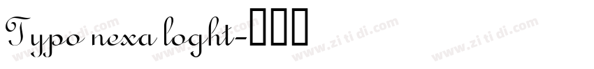 Typo nexa loght字体转换